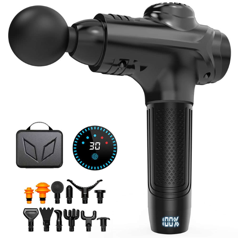 fyziogun masazna pistol cierna 30 rychlosti